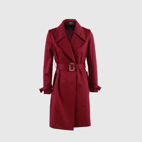 新潮设计感假两件风衣（附腰带）