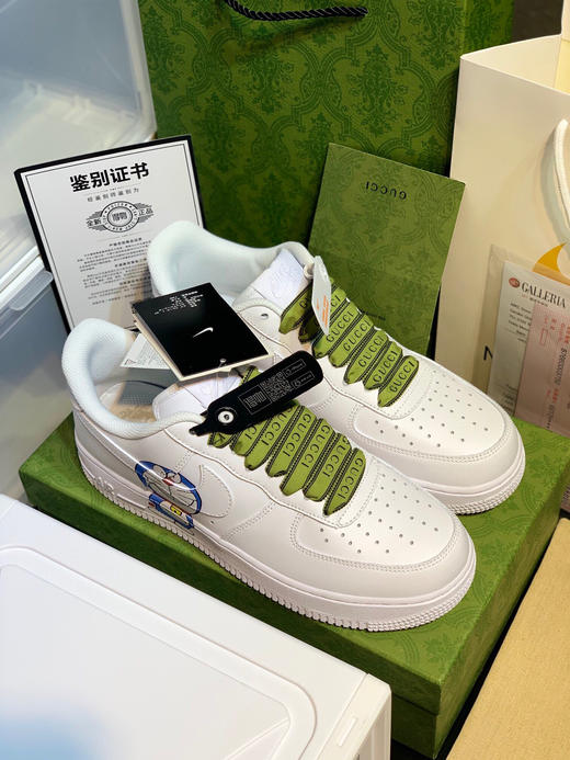 夏日特惠💰460 头层牛皮制 # CUCCI × Nike Air Force 1 Low 白 商品图4