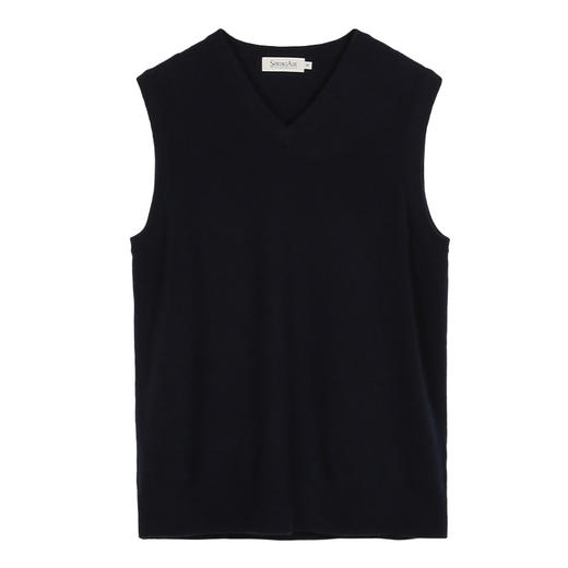 METTE羊绒世家2021年秋冬新品男士羊绒背心v领套头无袖针织毛衣 商品图11