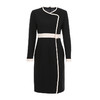 EITIE爱特爱秋季新款气质通勤时尚百搭撞色收腰显瘦连衣裙女6007733 商品缩略图3