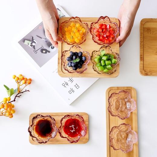 描金日式樱花玻璃味碟酱料碟烧烤干料碟子小碗家用醋碟火锅蘸料碟 商品图1