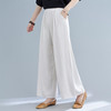 HT8627新款时尚气质休闲宽松百搭松紧腰直筒阔腿裤 商品缩略图2
