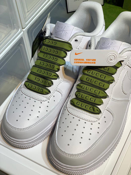 夏日特惠💰460 头层牛皮制 # CUCCI × Nike Air Force 1 Low 白 商品图5