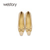 westory女鞋2021年秋季新款漆皮浅口方头宴会高跟鞋S21CE71161 商品缩略图3