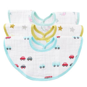 伯斯马丁【A类标准】圆形口水巾3条装