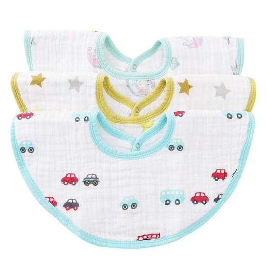 伯斯马丁【A类标准】圆形口水巾3条装 商品图0