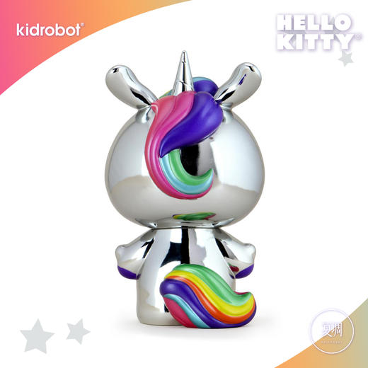 现货 Kidrobot 凯蒂猫 Hello Kitty Unicorn 8" Figure Electroplated 金属限定色版 潮流玩具 摆件 可爱 商品图2