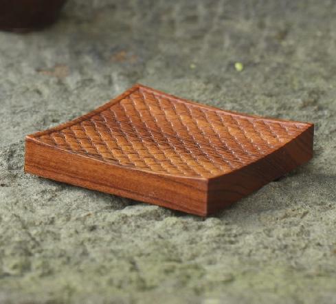 方形编织纹杯垫°紫光檀&酸枝 商品图1