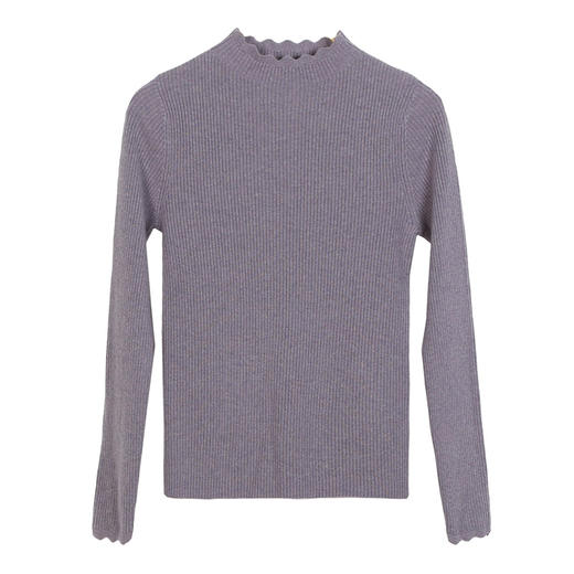 METTE羊绒世家秋冬女士新品100%纯羊绒衫时尚半高领修身显瘦毛衣 商品图10