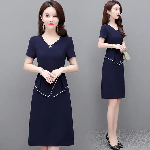 YWE-XYKL-LY606夏装新款修身显瘦短袖气质优雅大码时尚连衣裙 商品图0