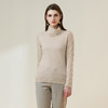 METTE羊绒世家2021年秋冬女100%羊绒衫时尚堆领镂空套头保暖毛衣 商品缩略图4