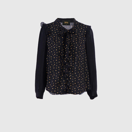 宫廷袖复古飘带衬衣 商品图0