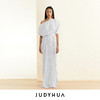 JUDYHUA 一字肩不对称皱褶裙 商品缩略图0