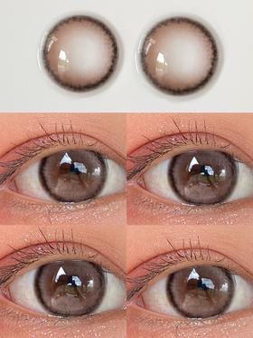 Claire Color水光狗狗眼棕 14.5mm 韩产进口添加硅水凝胶 年抛 (ClaireColor)