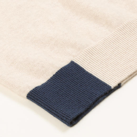 METTE羊绒世家2021秋冬新品女100%山羊绒时尚撞色半高领套头毛衣 商品图7