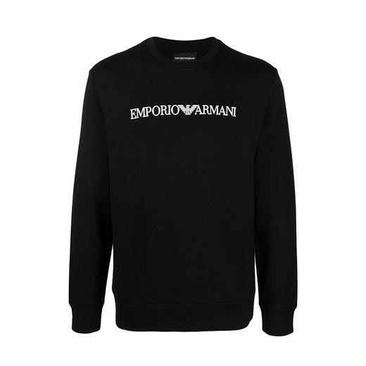 ARMANI 阿玛尼 男士经典鹰标印花卫衣 黑色 8N1MR6 1JRIZ F009 商品图0