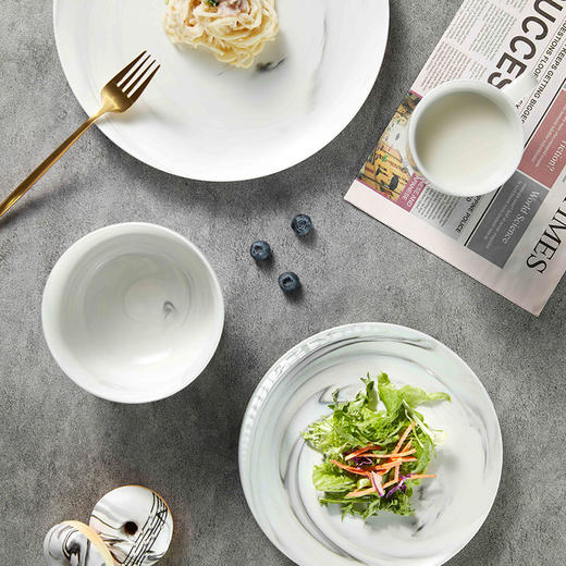 大理石纹4件套餐具 商品图1