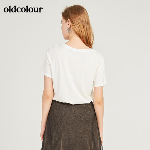 oldcolour欧珂正品圆领短袖T恤女夏季M23021339 商品图1