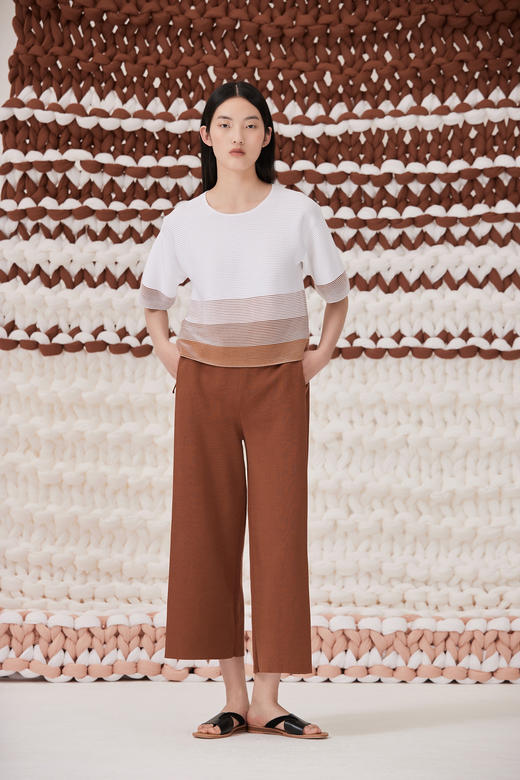  春夏 阔腿针织女裤 SJS93K058N 商品图1