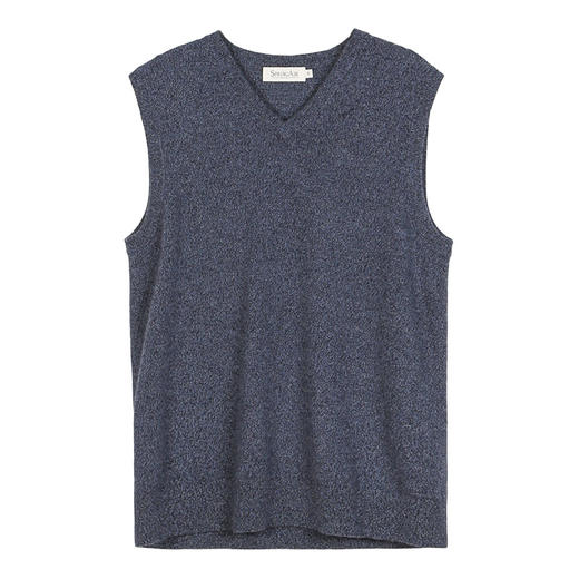 METTE羊绒世家2021年秋冬新品男士羊绒背心v领套头无袖针织毛衣 商品图10