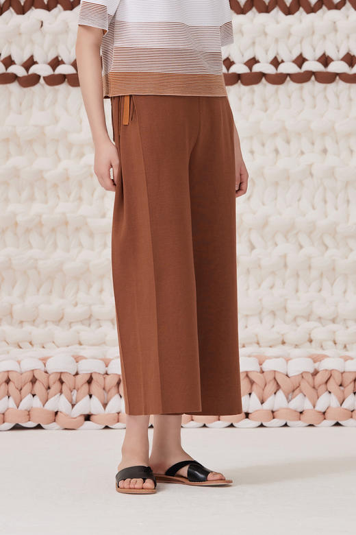  春夏 阔腿针织女裤 SJS93K058N 商品图0