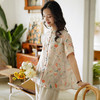 天然苎麻短袖衬衫 宽松国风 复古碎花 女衬衣 商品缩略图6
