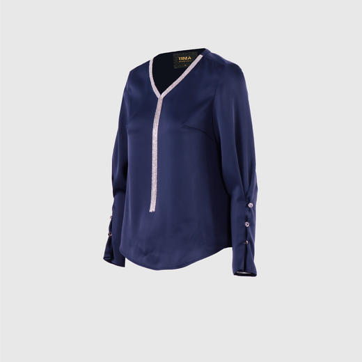 链条袖口打折气质衬衣 商品图1