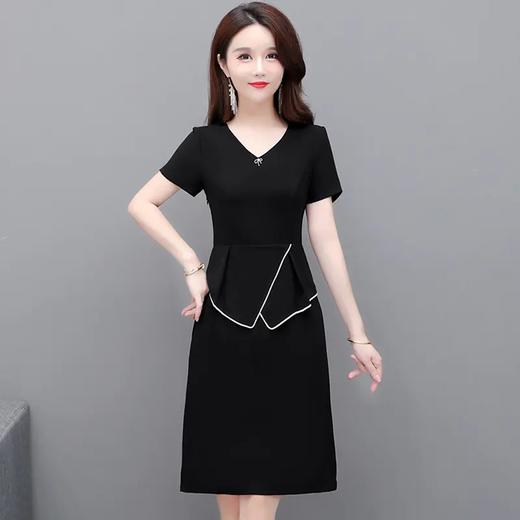 YWE-XYKL-LY606夏装新款修身显瘦短袖气质优雅大码时尚连衣裙 商品图4