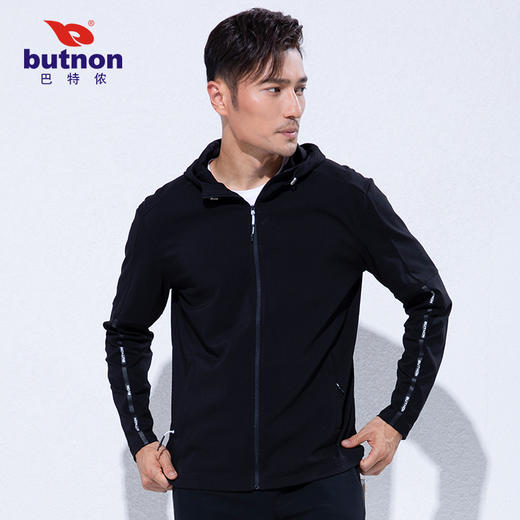 9525巴特侬运动卫衣男带帽弹力针织卫衣连帽休闲外套 商品图5