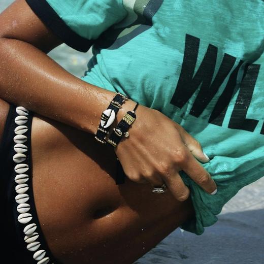 北京仓｜Hipanema-Sunkiss-贝壳 黑色 手链［法国设计师］ 商品图4