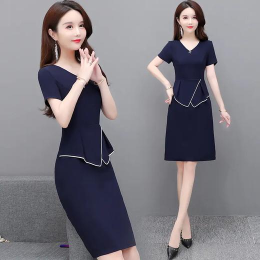 YWE-XYKL-LY606夏装新款修身显瘦短袖气质优雅大码时尚连衣裙 商品图1