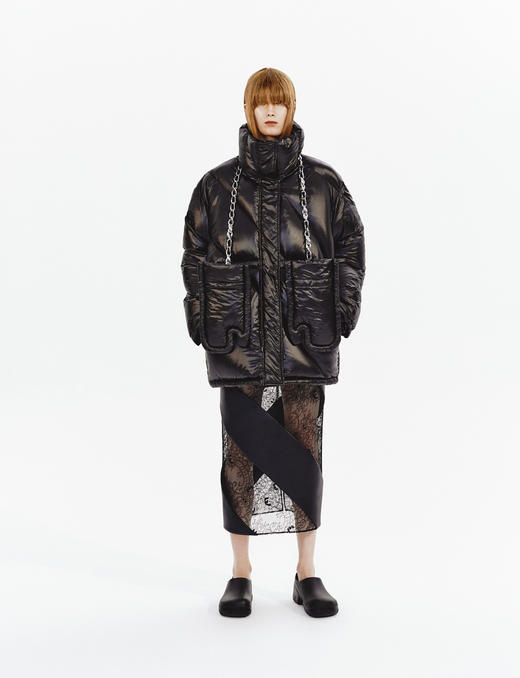 EVENING烤箱手套廓形羽绒服 黑色（含手套和羽绒服各一件）【可口系列】 商品图1