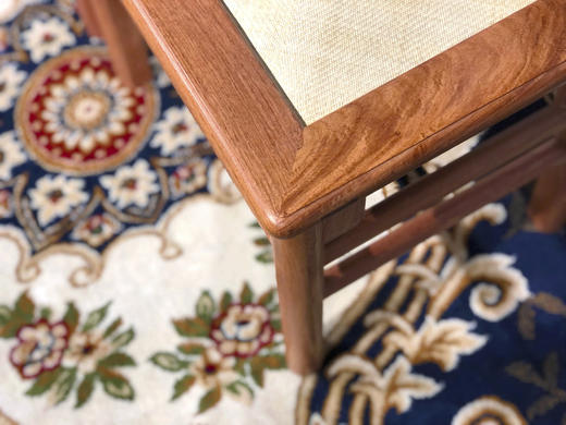 红桥红  家具严选  缅甸花梨（大果紫檀）【藤面 王世襄款 无束腰大方凳】 商品图5