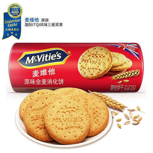 英国进口麦维他原味全麦消化饼干400g 商品图0