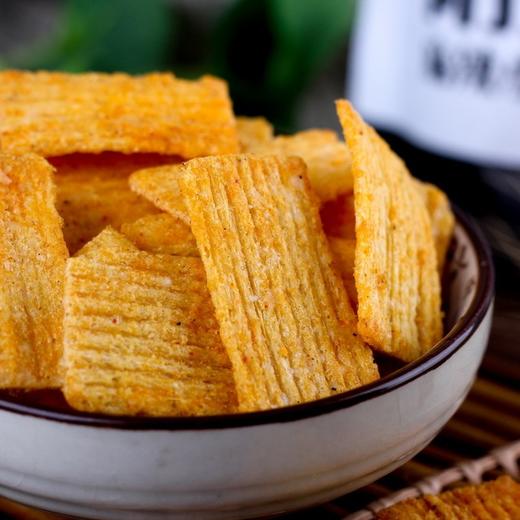 【食品酒水】嵩山平底锅巴120g铁板锅巴小包装袋装老式网红麻辣脆锅巴零食小吃 商品图2