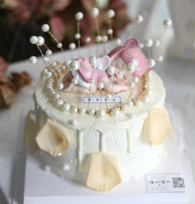 【生日蛋糕】白底皇冠小天使款