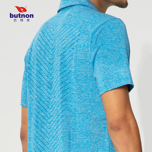 特9105巴特侬 butnon 2019夏季新品运动t恤男翻领短袖大码宽松上衣polo衫透气吸湿 商品图1