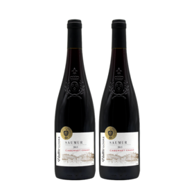 【双支特惠装】维拉罗勒萨梅卡本内弗兰红葡萄酒 Vallee Loire Saumur 750ml*2