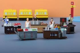 Tiny微影 1:35香港车仔档系列仿真模型、街景摆件