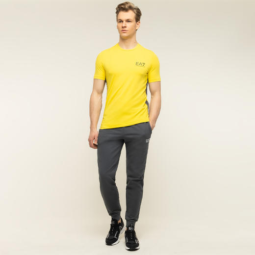EMPORIO ARMANI EA7 阿玛尼 男士棉质字母标志logo印花灰色修身运动裤 8NPP53 PJ05Z 1977 商品图3