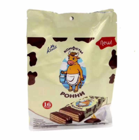 【中欧班列精选】WWJ俄罗斯大奶牛威化konti康吉牌  巧克力威化休闲零食糖果  528g/袋