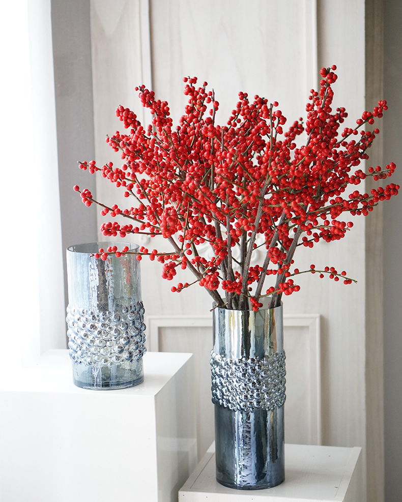 碧轩吕林霞创意点点直筒玻璃花瓶插花花器软装工艺品摆件设计新款