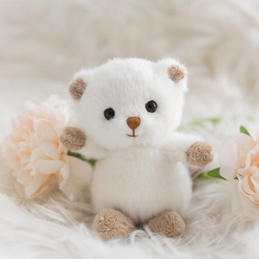 伽百利毛绒小白熊KR/雪球挂件W2192A毛绒玩具公仔睡觉抱枕安抚陪伴玩偶男孩女孩礼物 商品图1