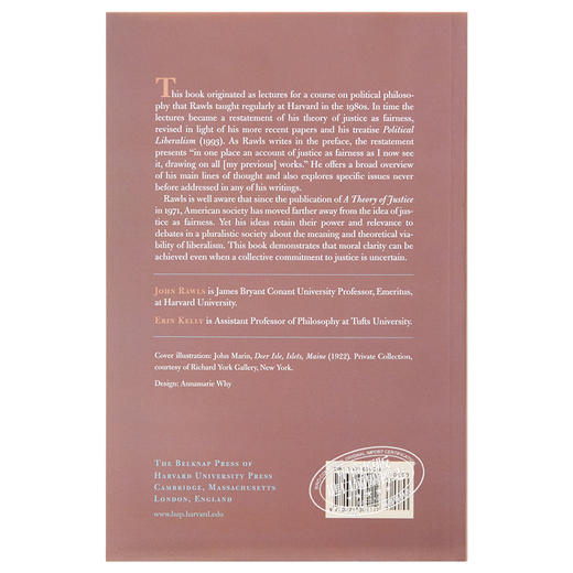 【中商原版】约翰·罗尔斯：作为公平的正义：正义新论 英文原版 Justice as Fairness 商品图1