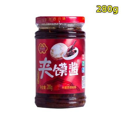 【9.5元/瓶】好运多夹馍酱五香味/孜然味/香辣味280g 商品图0