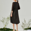 TANGY Collection/天意精品2021年秋季新品真丝印染拼接莨绸连衣裙 商品缩略图3