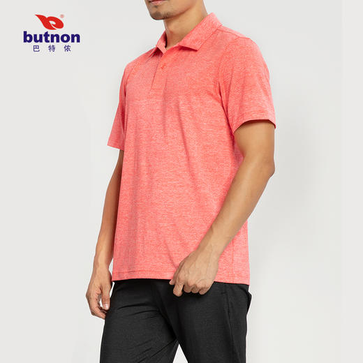 特9105巴特侬 butnon 2019夏季新品运动t恤男翻领短袖大码宽松上衣polo衫透气吸湿 商品图3