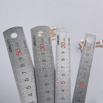 得力钢直尺学生直尺 刻度尺钢制直尺不锈钢铁尺子 8460/8462/84628463/8464 商品图2