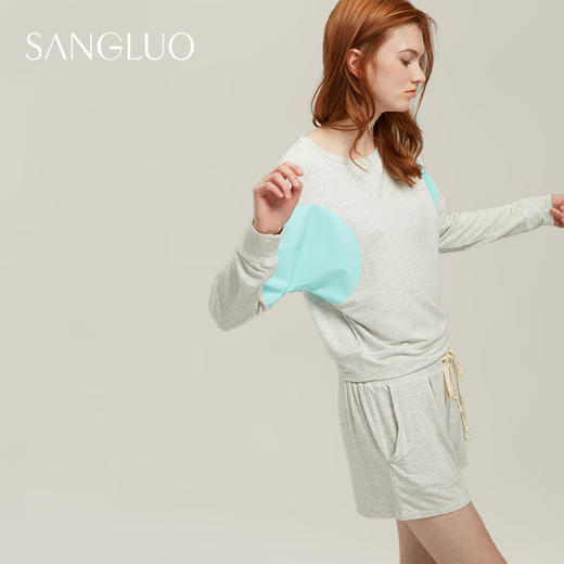 SANGLUO桑罗舒适蝙蝠袖睡衣运动可外穿套装家居服 商品图2