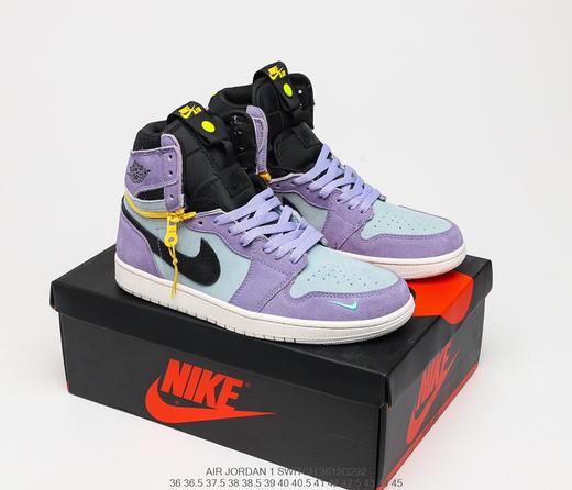 耐克乔丹Air Jordan 1 High Switch Purple Pulse高帮拉链拆卸休闲板鞋CW6576-500 商品图8